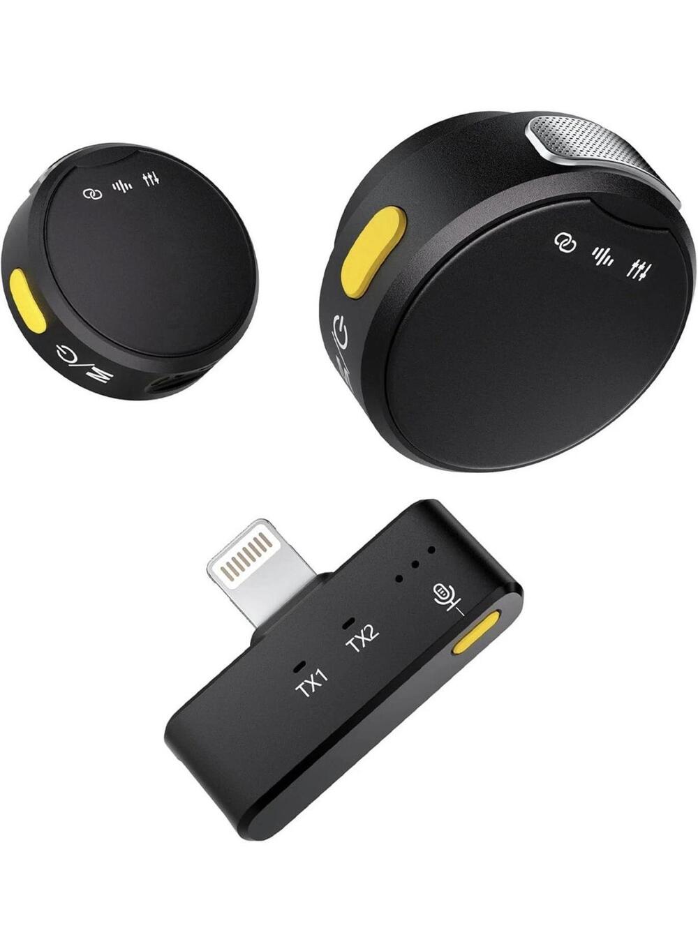Wireless Clip-on Microphone with Lightning Adapter for iPhone